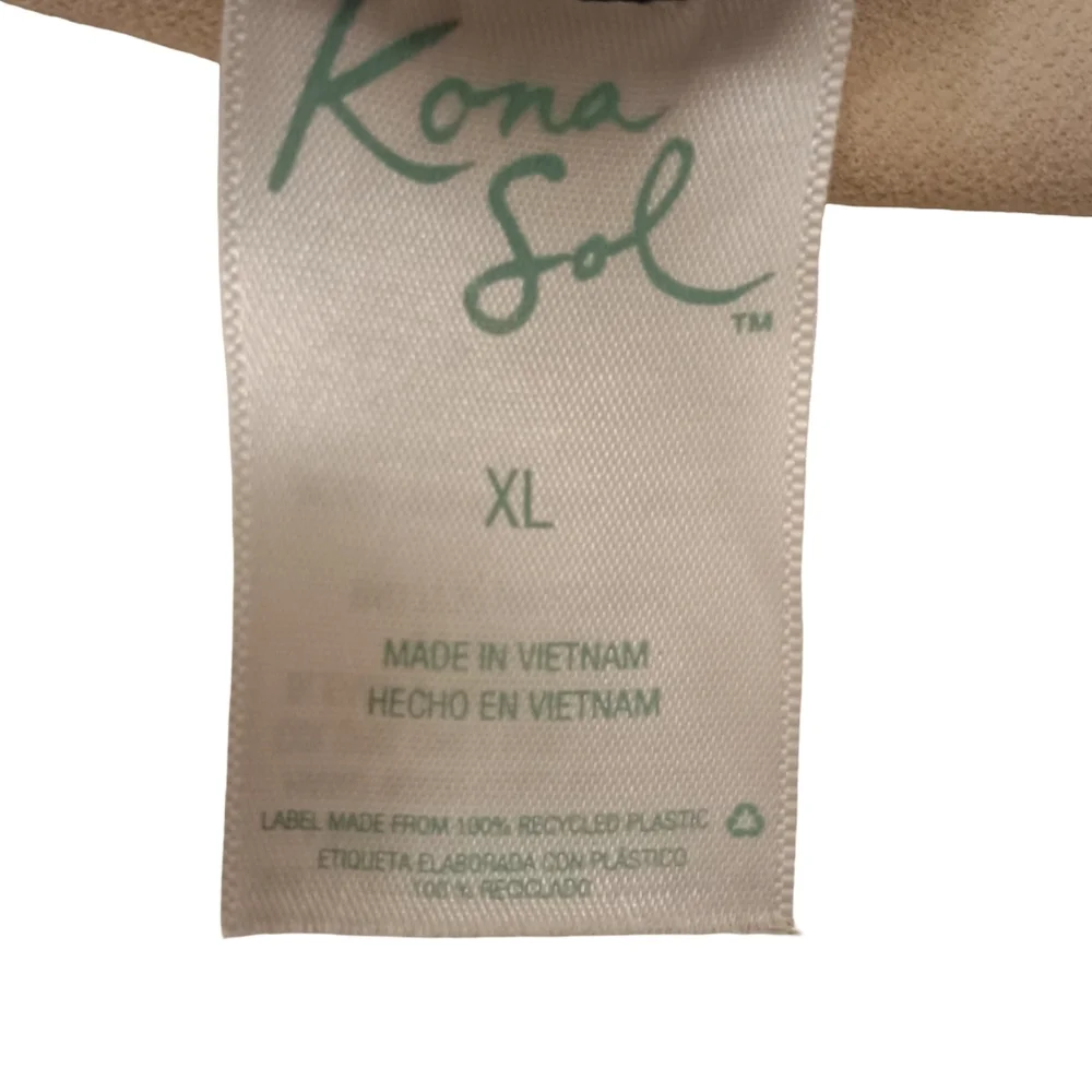 Kona Sol Striped Twist Front Swim Top Size XL - Picture 5 of 5